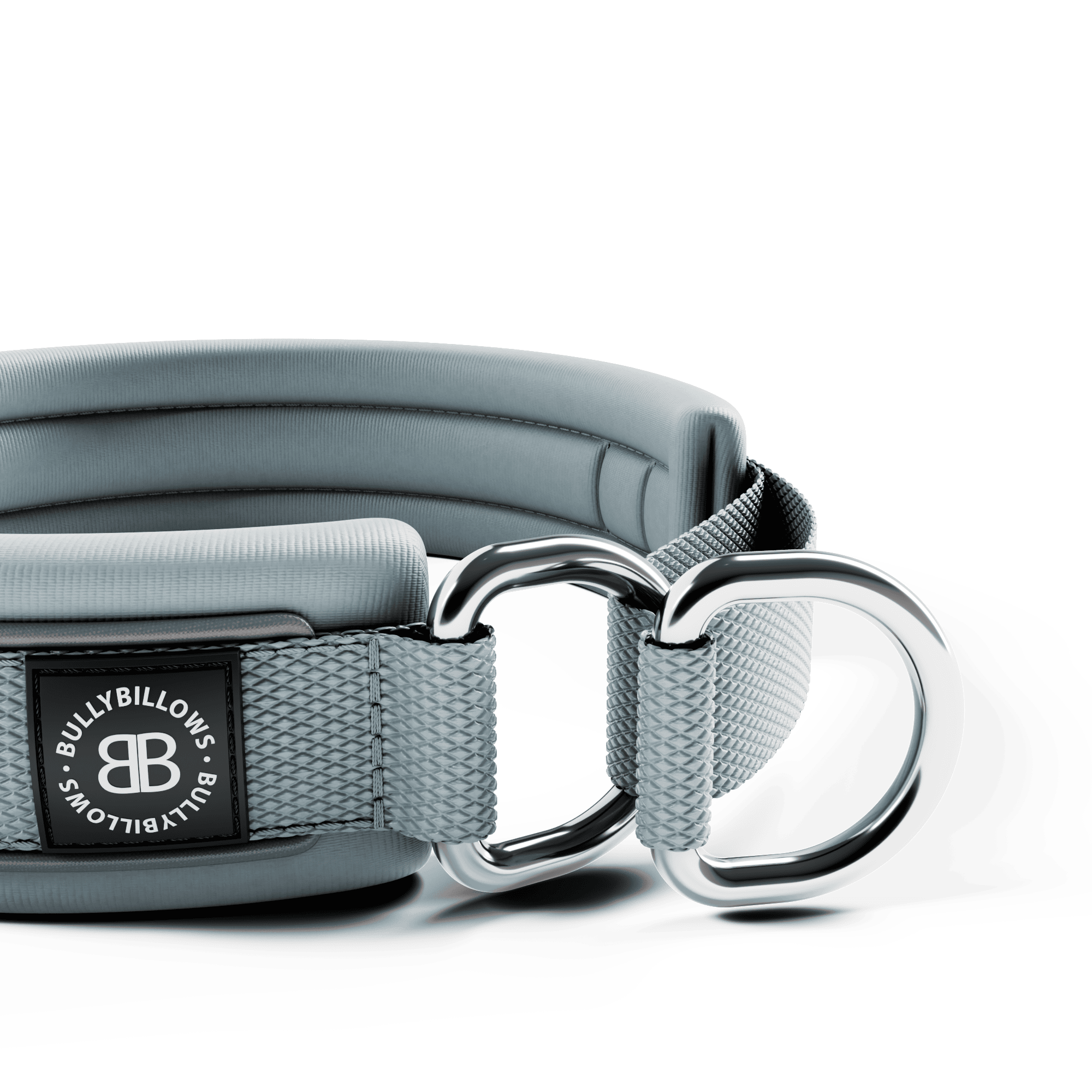 3cm Slip on Collar | Foam Padded - Metal Grey - Image 3