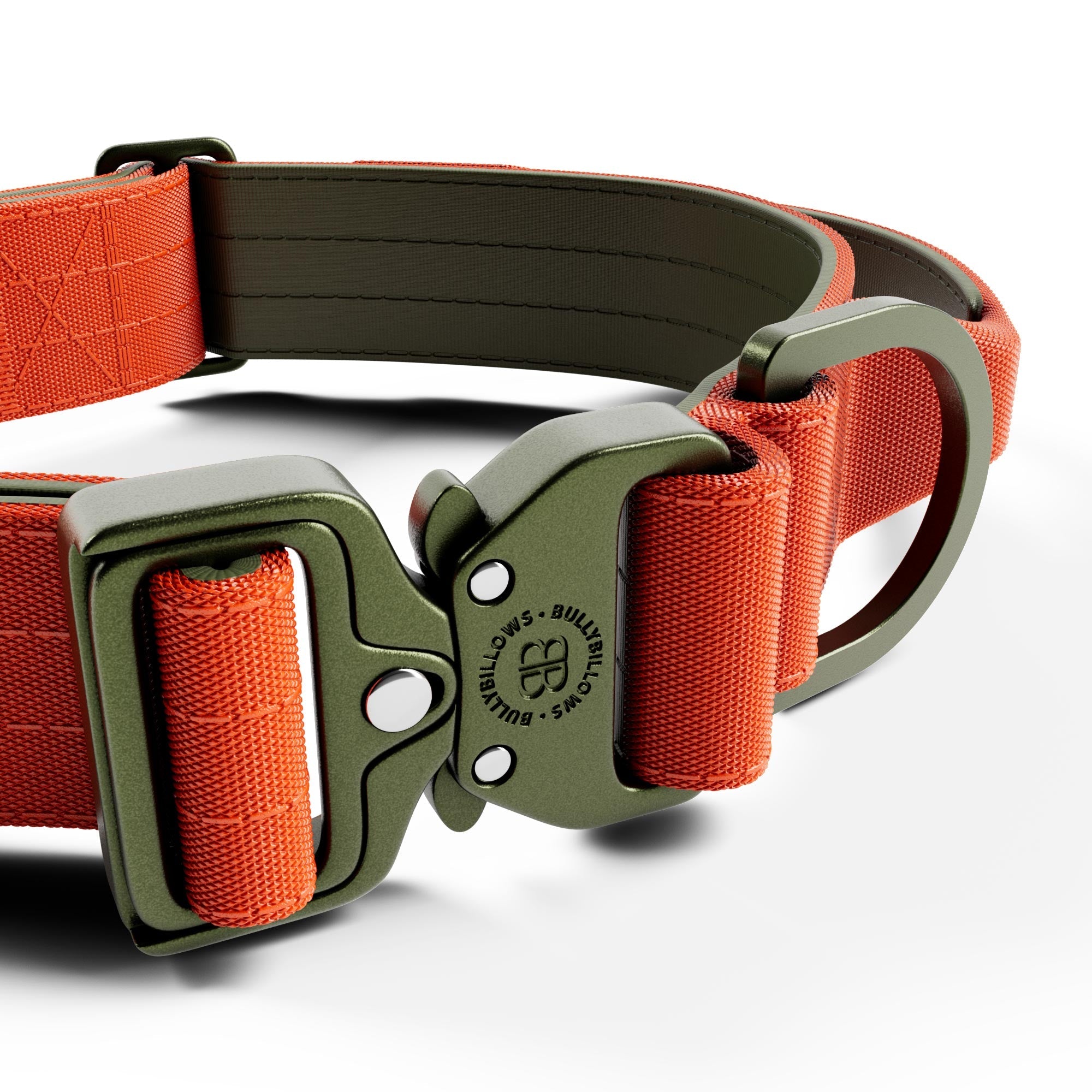 4cm LIGHTER Combat® Collar | With Handle & Secure Clip - Burnt Orange X Khaki - Image 2