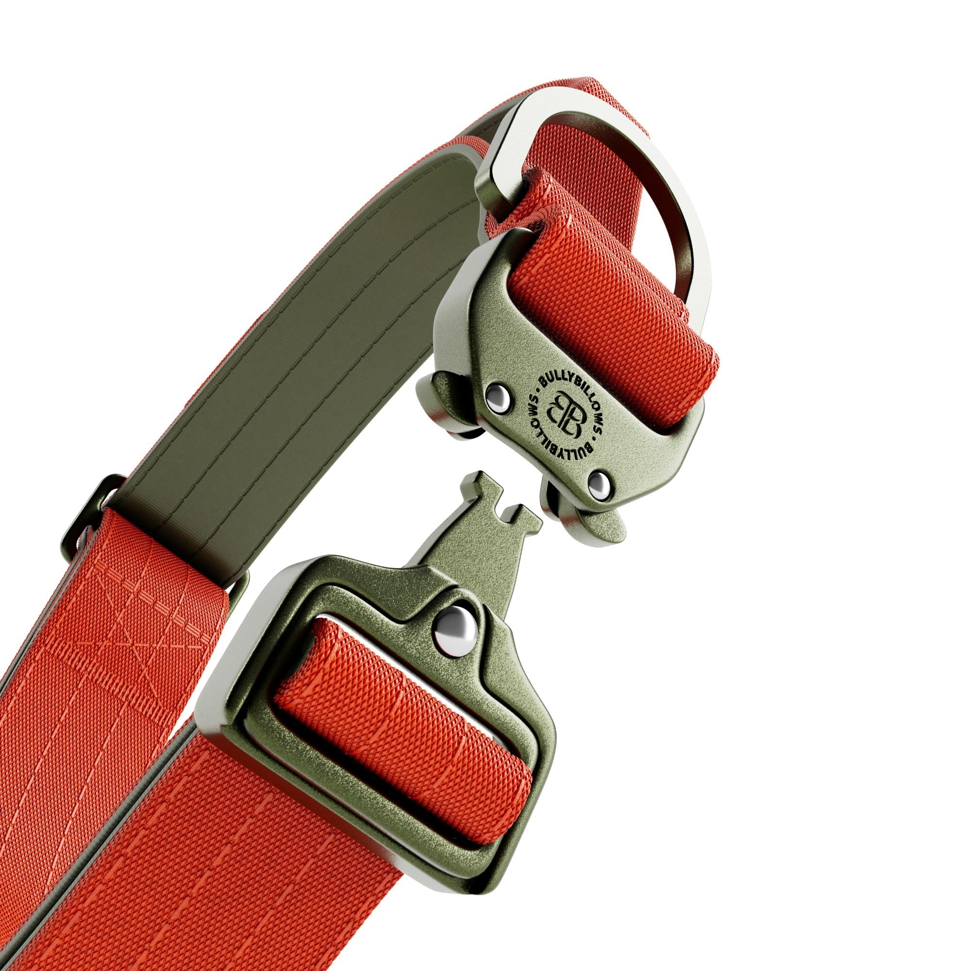 4cm LIGHTER Combat® Collar | With Handle & Secure Clip - Burnt Orange X Khaki - Image 4