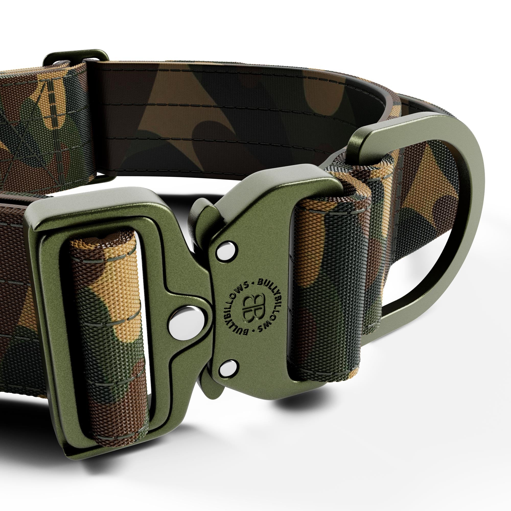 5cm Lighter Combat® Collar | With Handle & Secure Clip - Green Camouflage - Image 2