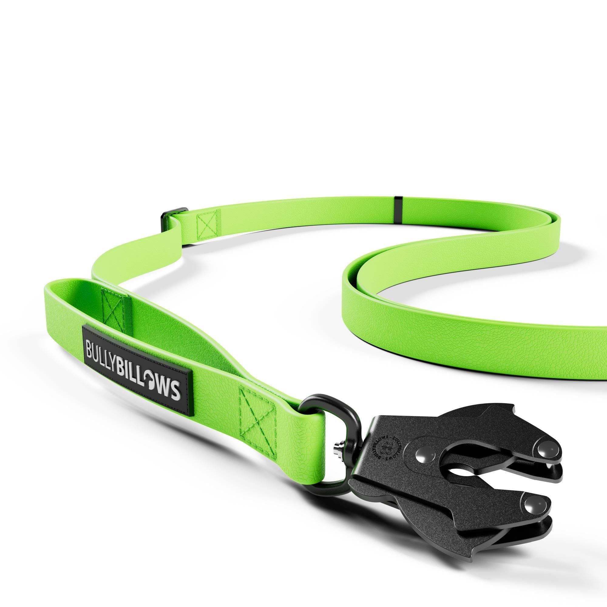 Adjustable Billowthane Lead | 2-3 metres - Neon Green - Image 2