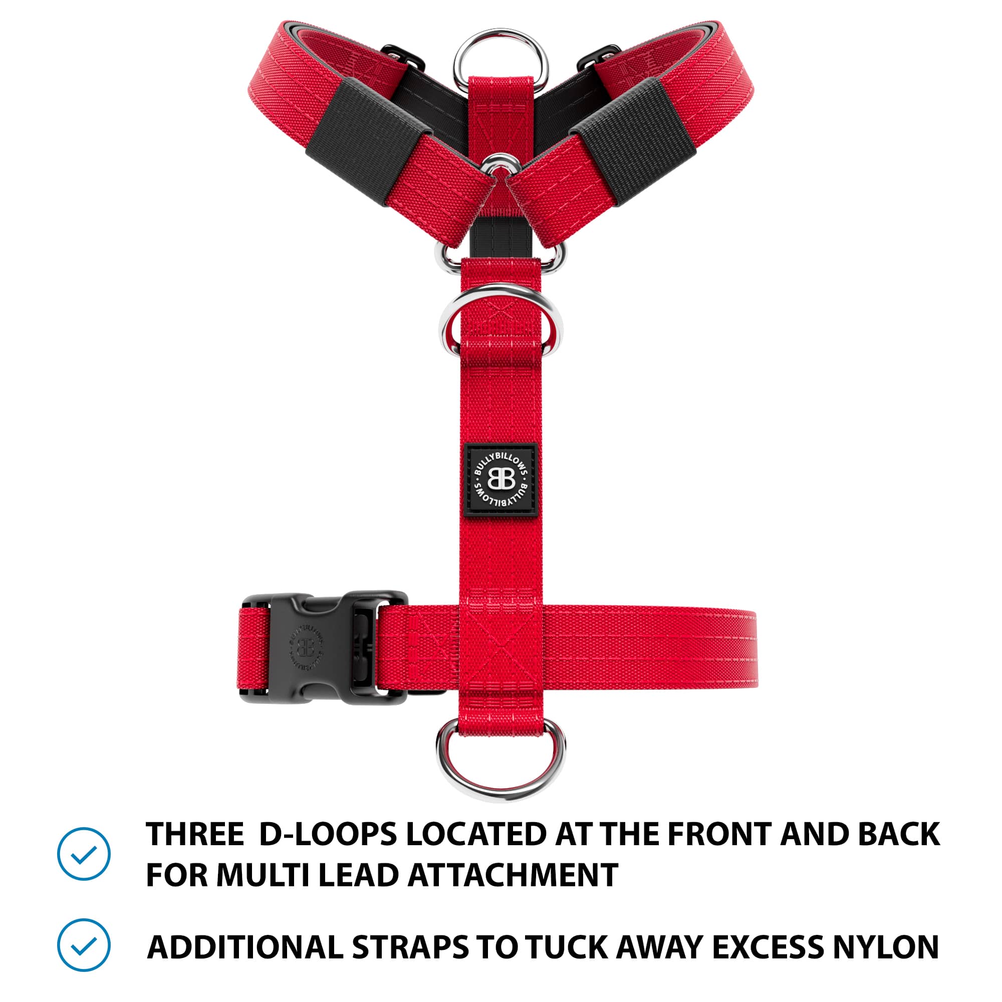 Anti-Pull TRI-Harness® | Training Dog Harness for All Breeds - Red - Image 11