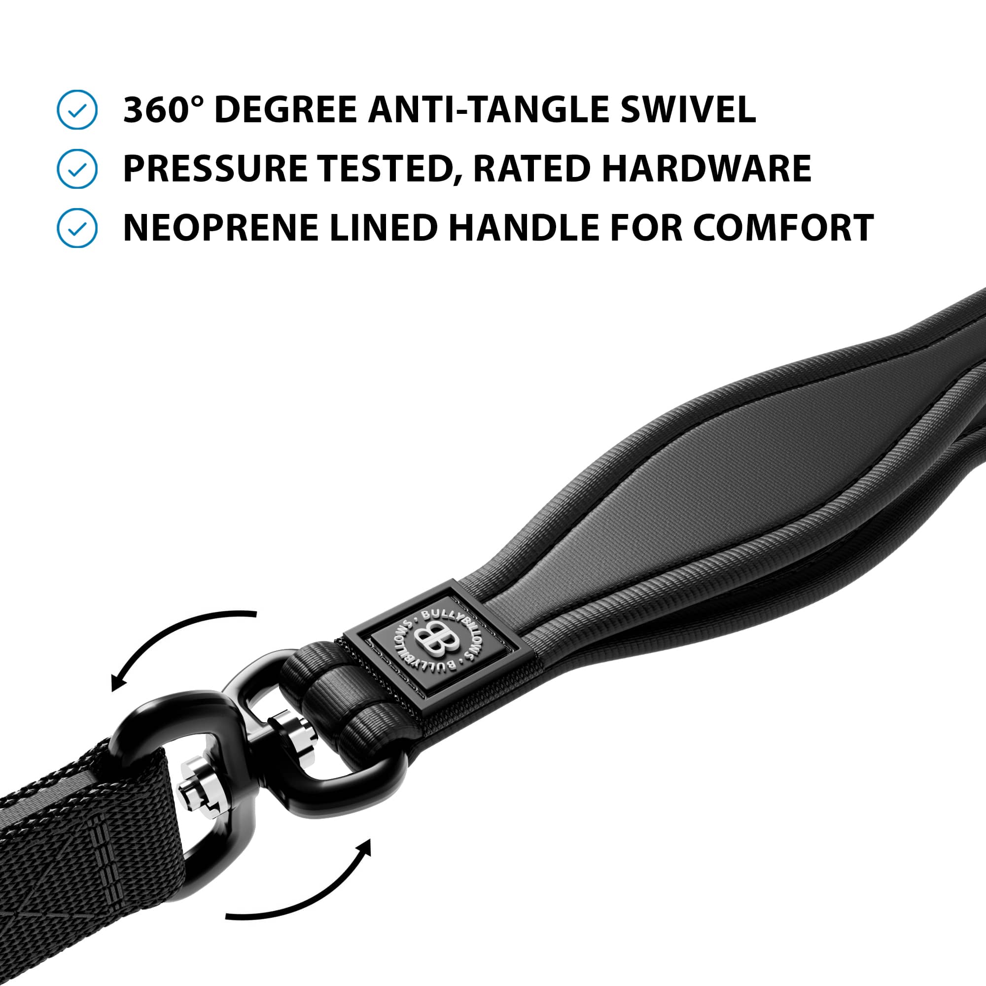 1.2m Mini Combat® Lead - Black - Image 6