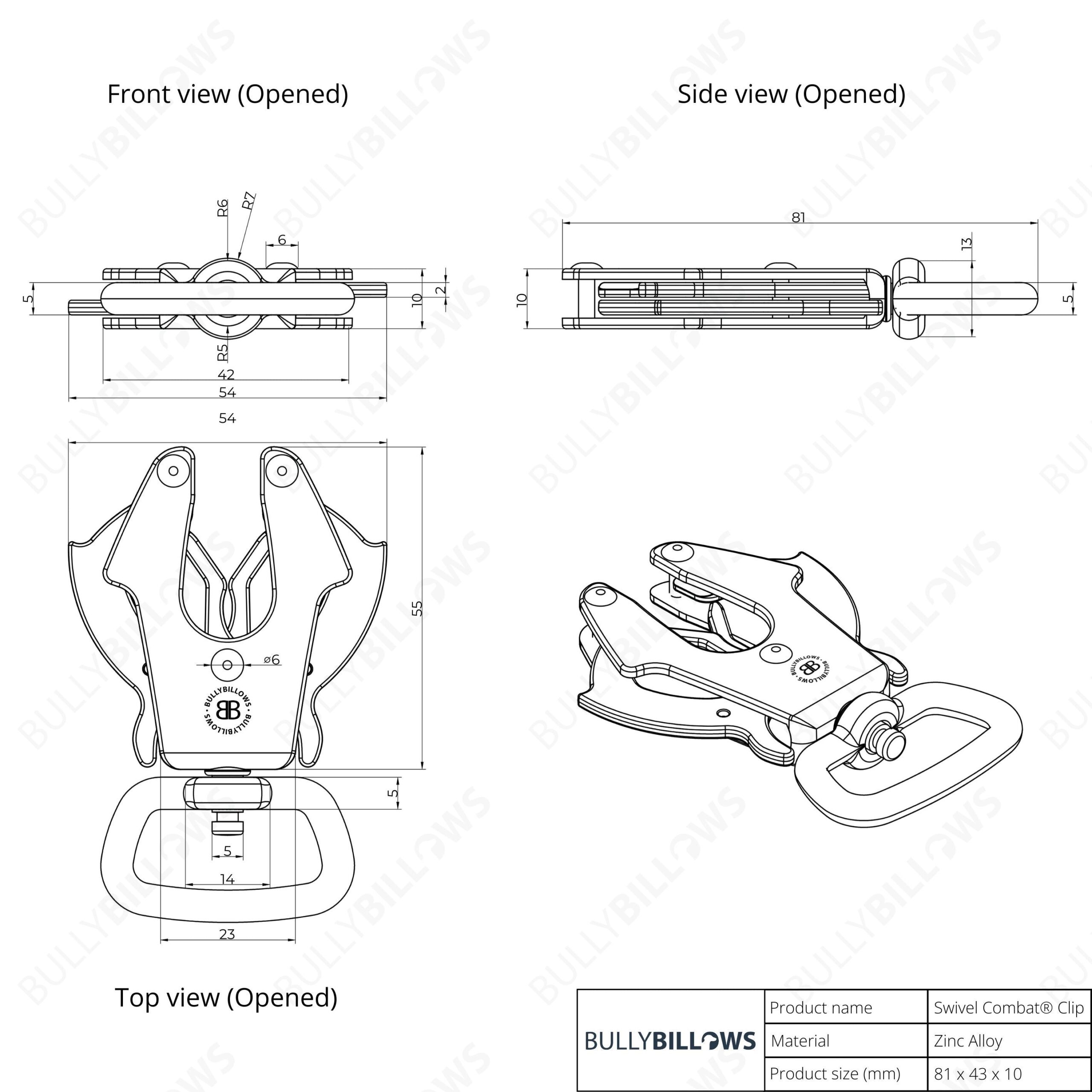 1.2m Mini Combat® Lead - Purple - Image 7